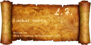 Laskai Herta névjegykártya